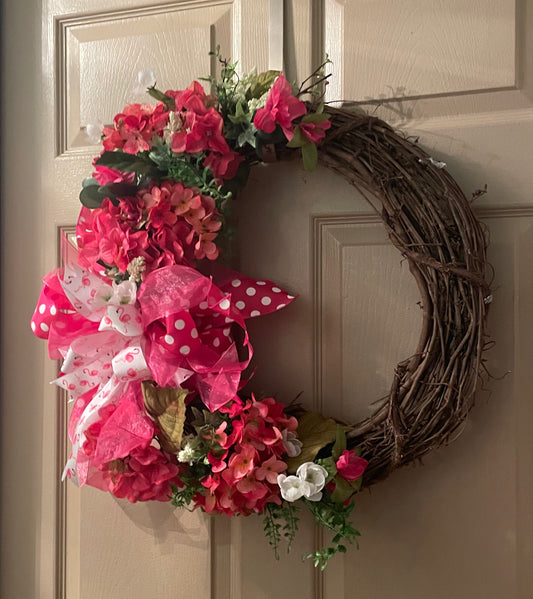 Spring Flamingo Love: Front Door Wreath