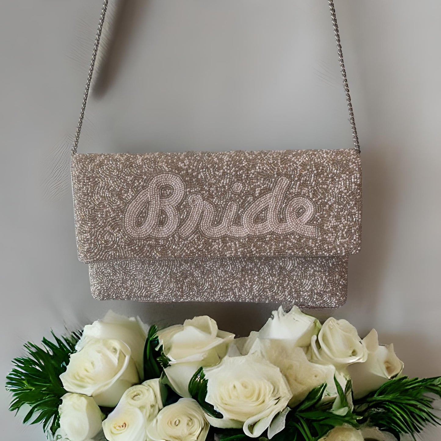 BRIDE SEED BEAD CROSS BODY BAG