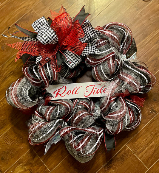 Roll Tide Front Door Wreath/GAME DAY