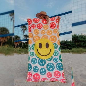 Happy Face Beach Towel