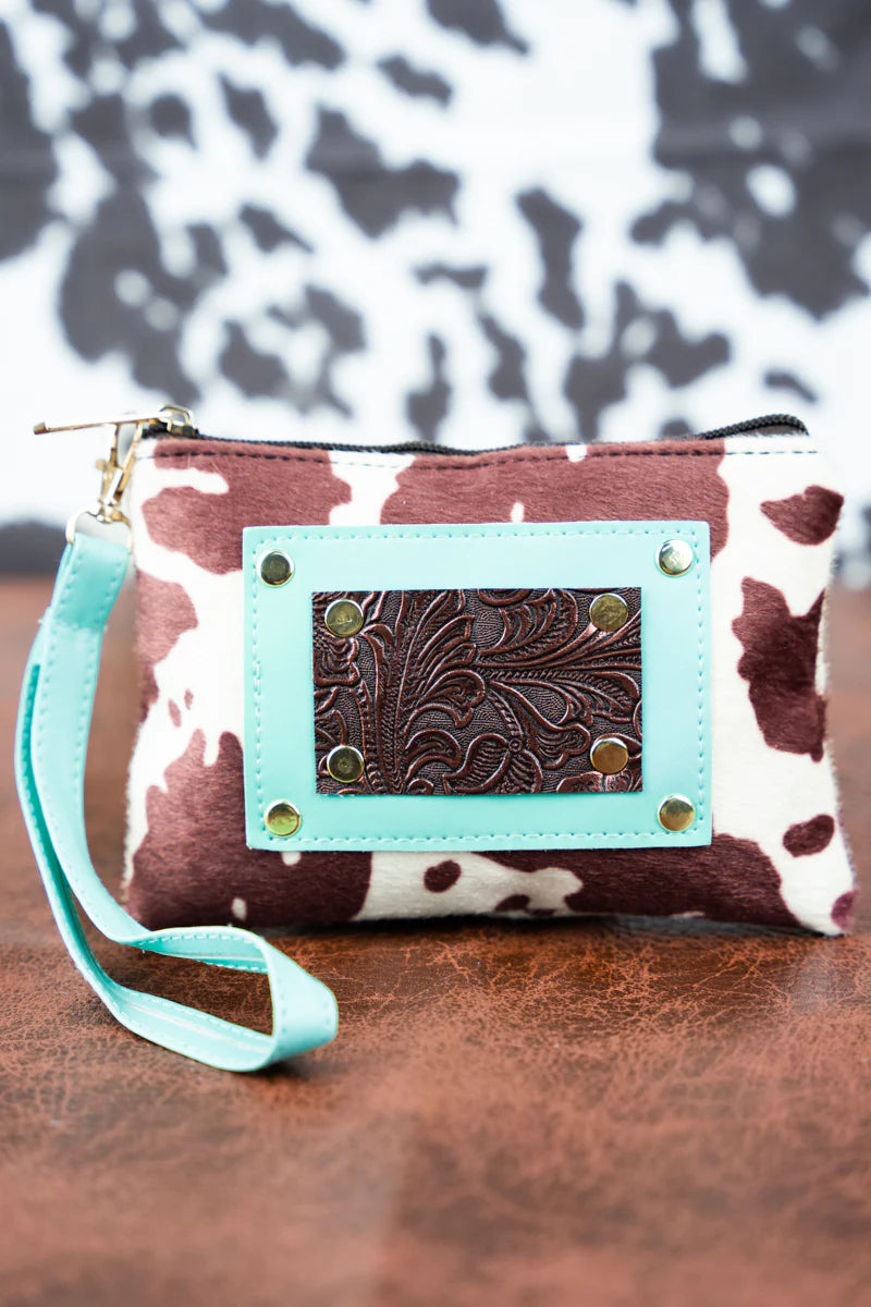 Brown Cow Wristlet